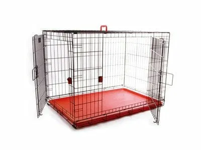 Voyager Wire Crate - 2 Doors Xxl, Red