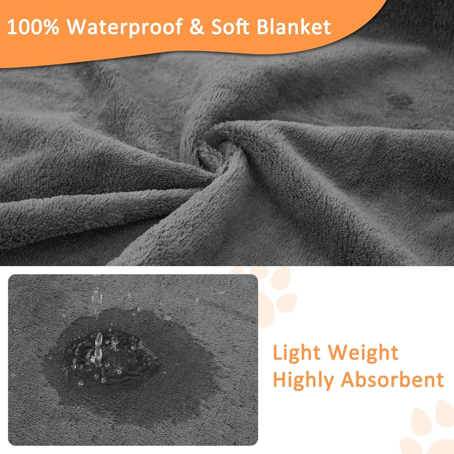 Washable Pee Pads for Dogs 65'' x 48'', 3 Packs Extra Large Reusable Dog Mat with Quick Dry, Fast Absorbent Pet Whelping Pads, Puppy Playpen Mat for Incontinence, Housebreak, Crate, Grey
