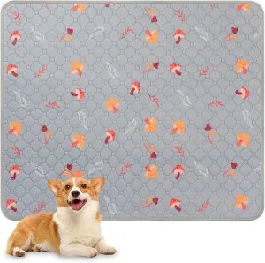 Washable Pee Pads for Dogs, Reusable Dog Pads Extra Large Non-Slip Dog Pee Pads, Waterproof & Absorbent Pet Training Pads for Puppy Playpen, Whelping Box, Potty Training, Light Grey, 72"x 72"