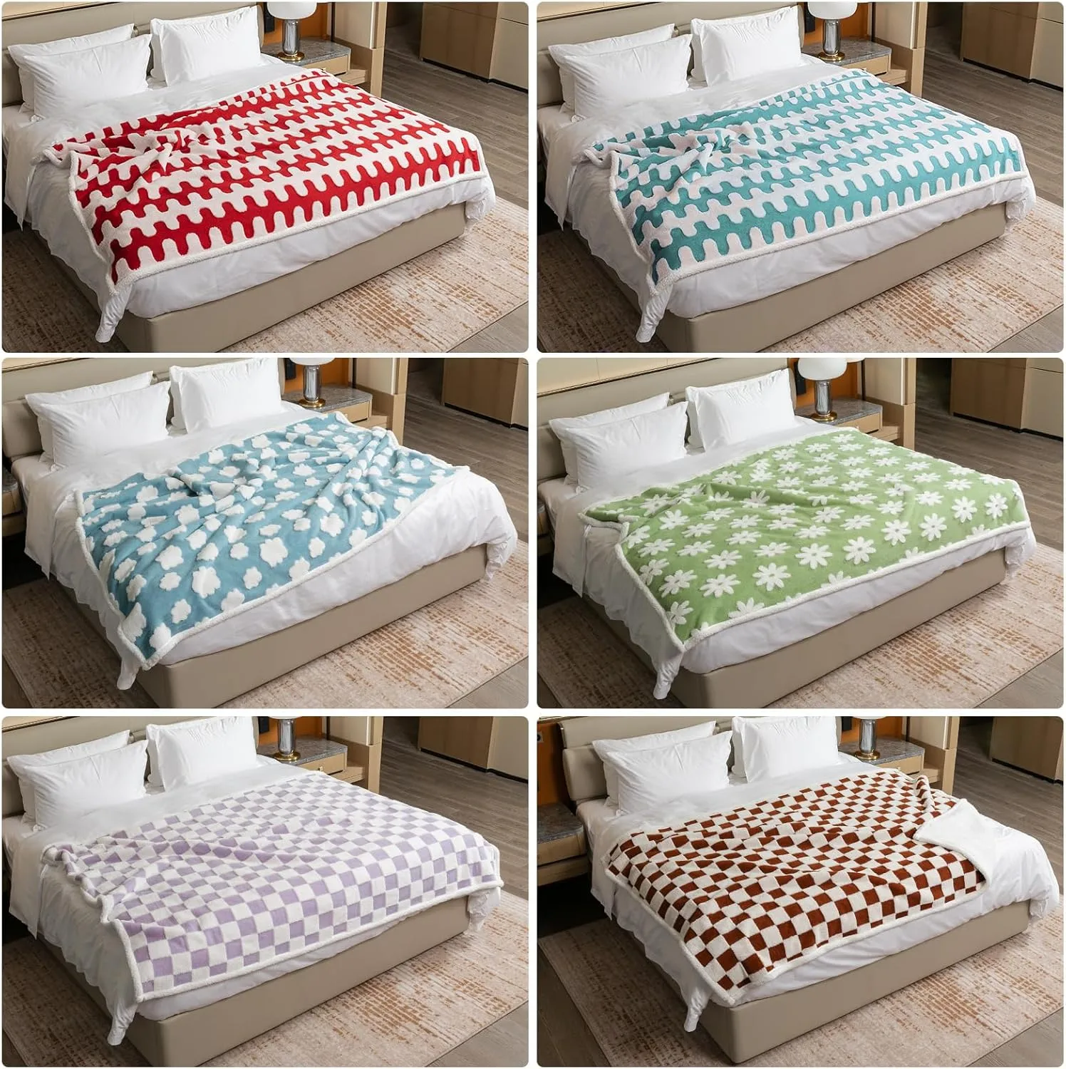 Waterproof Pet Blanket,Dog Bed Covers Couch Sofa Stylish Jacquard Pets Throw Blankets for Puppy Cats Washable Reversible Furniture Protection Covers (Coffee Check,M)